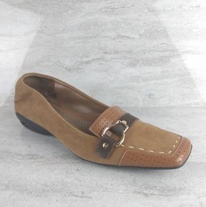 Cole Haan NIKE AIR Tan suede/leather loafer